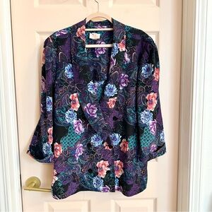 Purple floral vintage lady carol blazer
